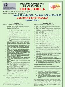 Bagnoli: i 45 anni dei Laboratori di “Lux in Fabula”
