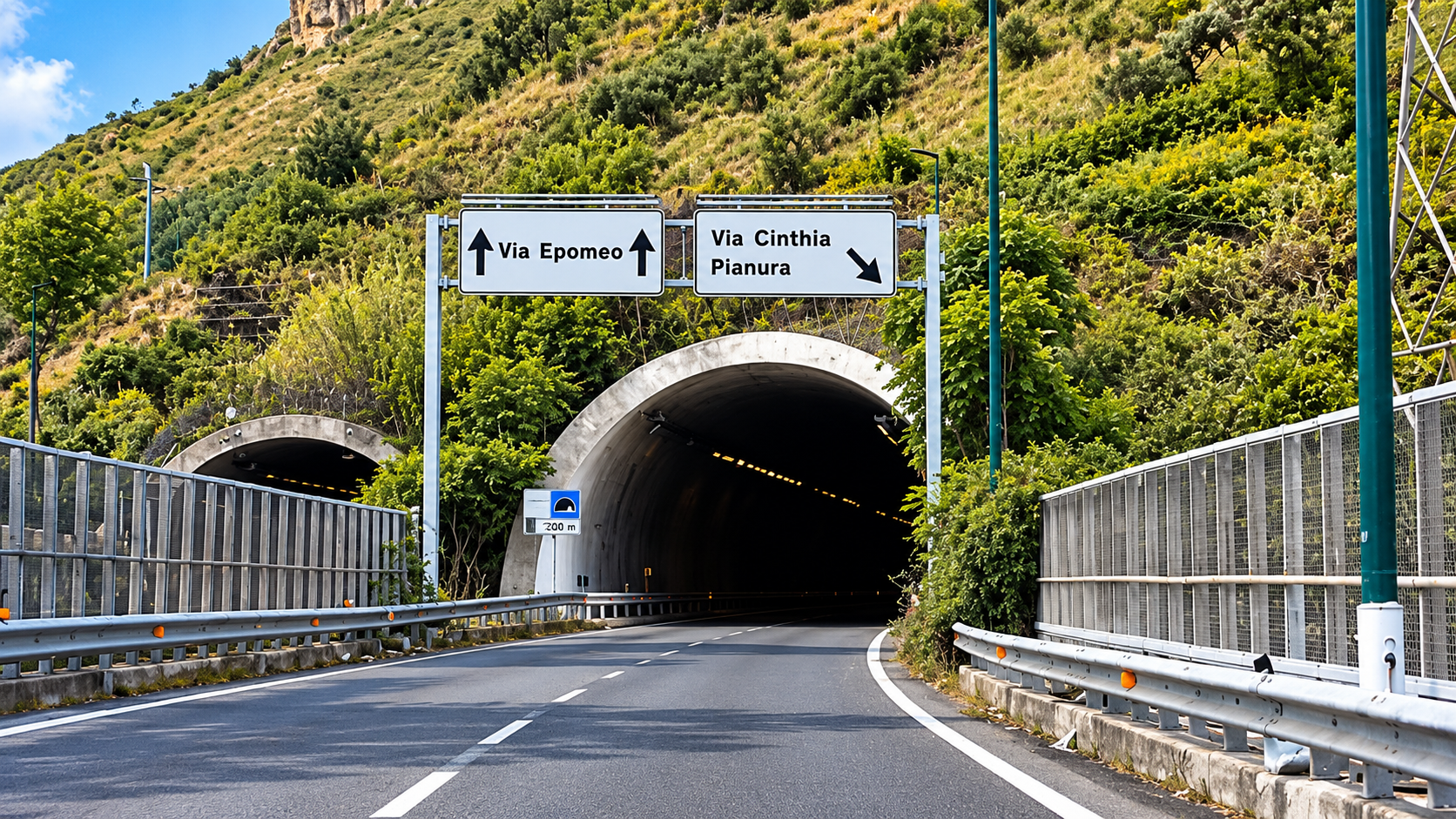 Asse perimetrale Pianura-Vomero, collegamento viario chiuso dopo il distacco di massi